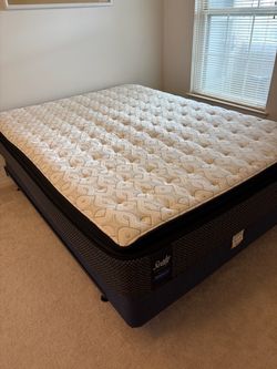 Used - Sealy Performance Posturepedic Queen Mattress, Box Spring, and bed frame