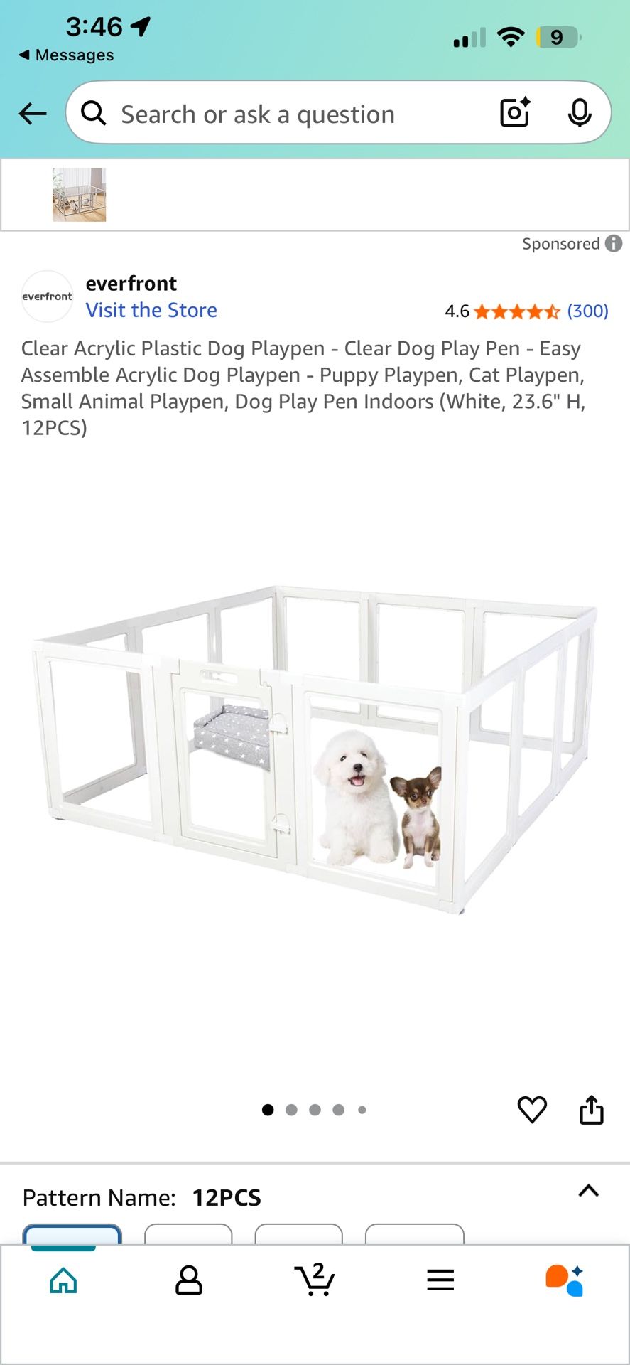 Clear Acrylic Plastic Dog Playpen - Clear Dog Play Pen - Easy Assemble Acrylic Dog Playpen