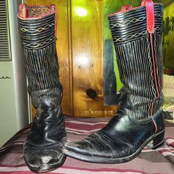 Vintage Mid Century Custom Made Stovepipe Cowboy Boots