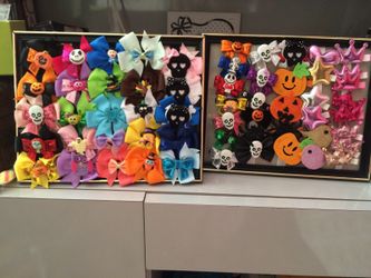 Handmade Halloween bows $2 each