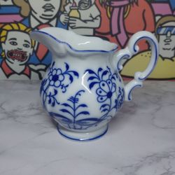 Gerold-Tettau White And Blue Porcelain Creamer Pitcher 