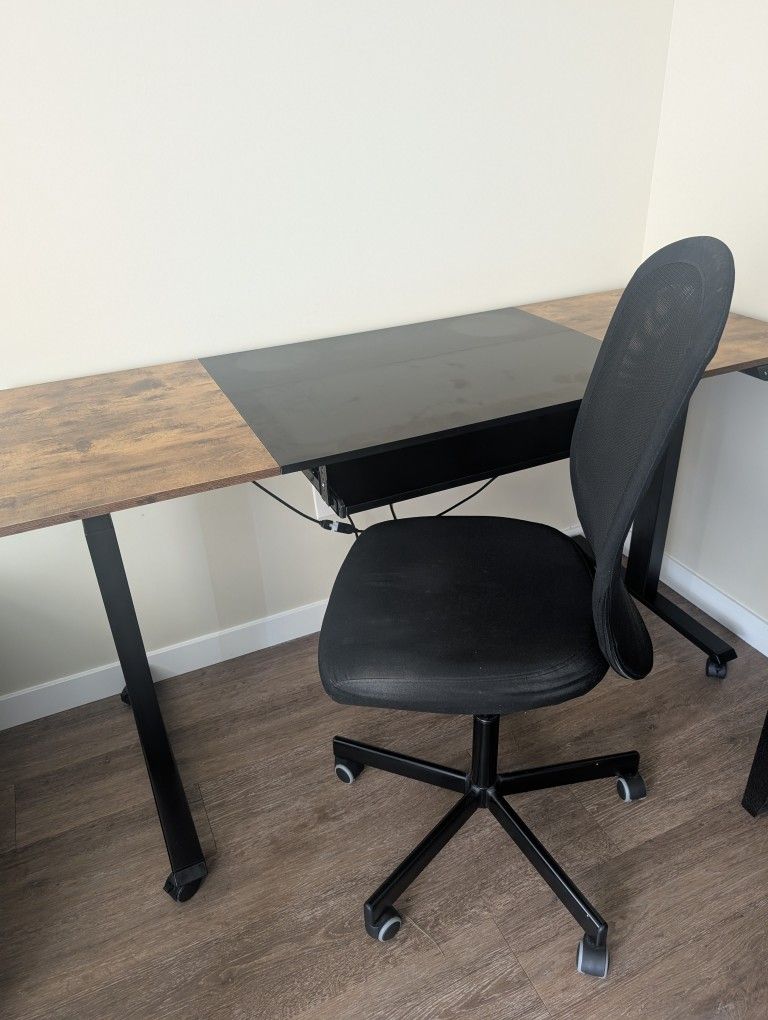 Standing Desk With Chair - Height Adjustable (Move Out Sale)