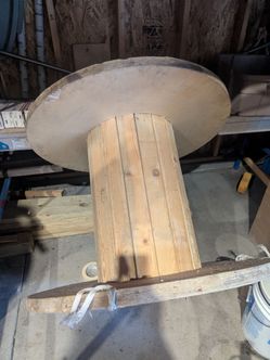 Large wood spool