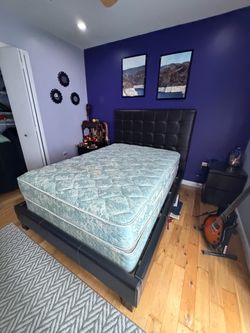 Full Size Bed Frame, Mattress & Box Spring – Complete Set