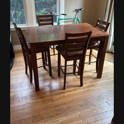 Solid Wood Dinner Table 6 Highchair