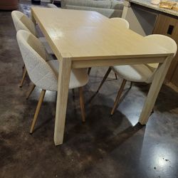 Dining Table Set(Homary)+ 4 Chairs