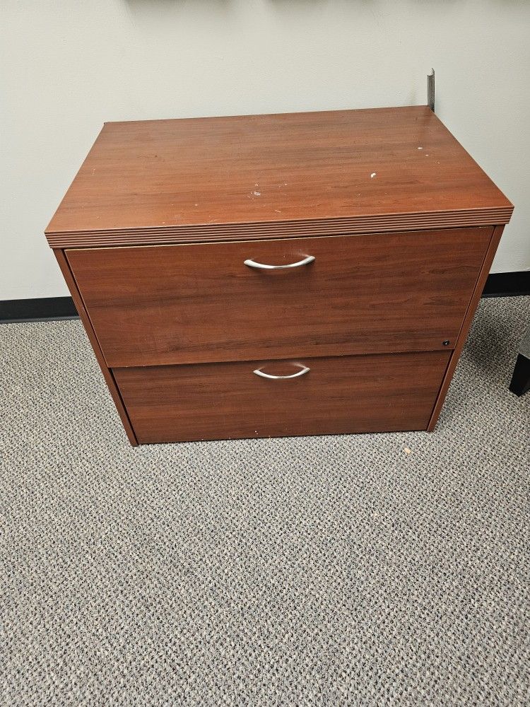 Wood (Look) Wide File Cabinet