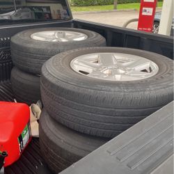 Jeep Wrangler Stock Wheels And Tires 17” 2 Left