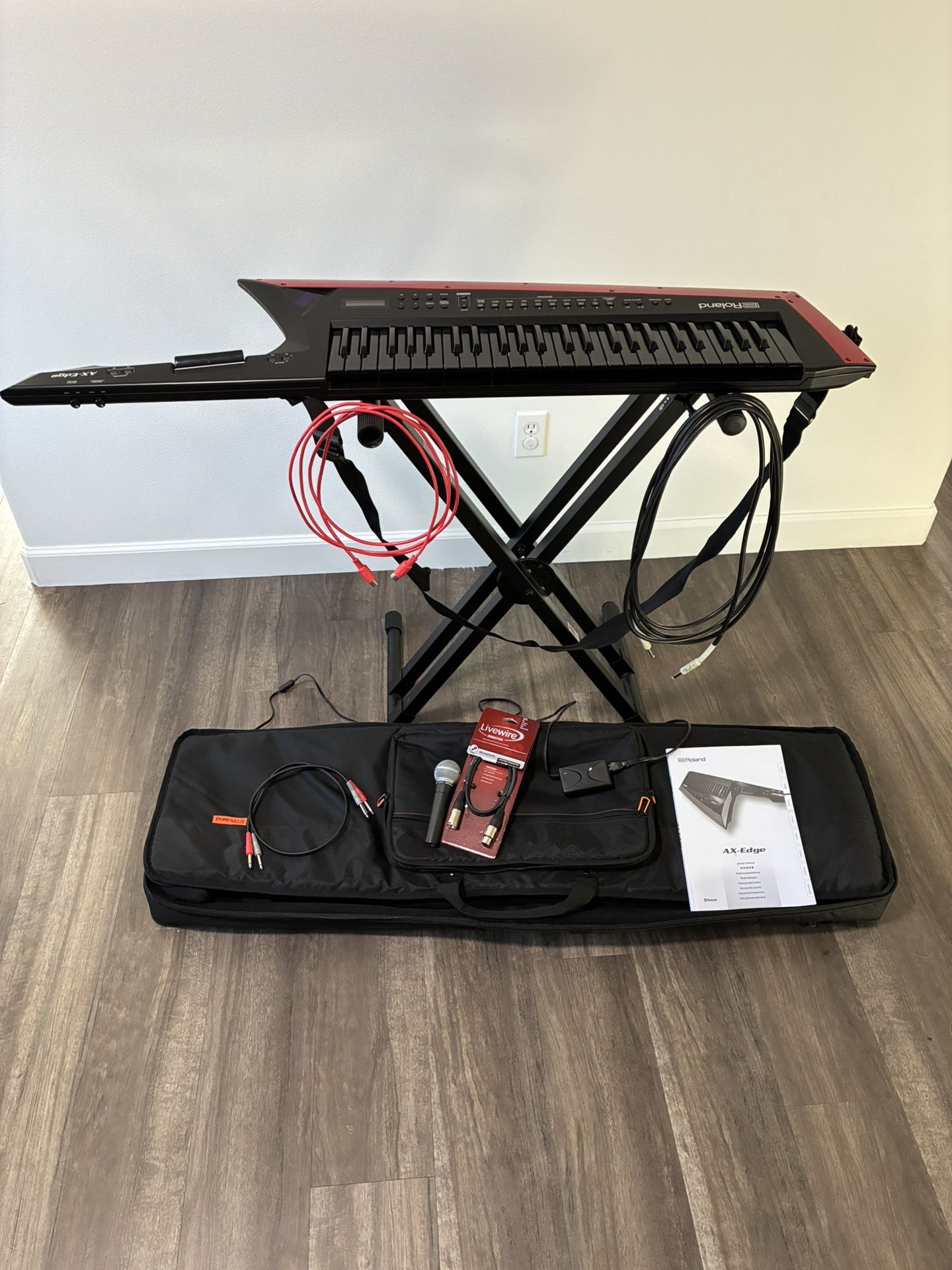 Roland Ax Edge Keytar Keyboard Synthesizer Extras