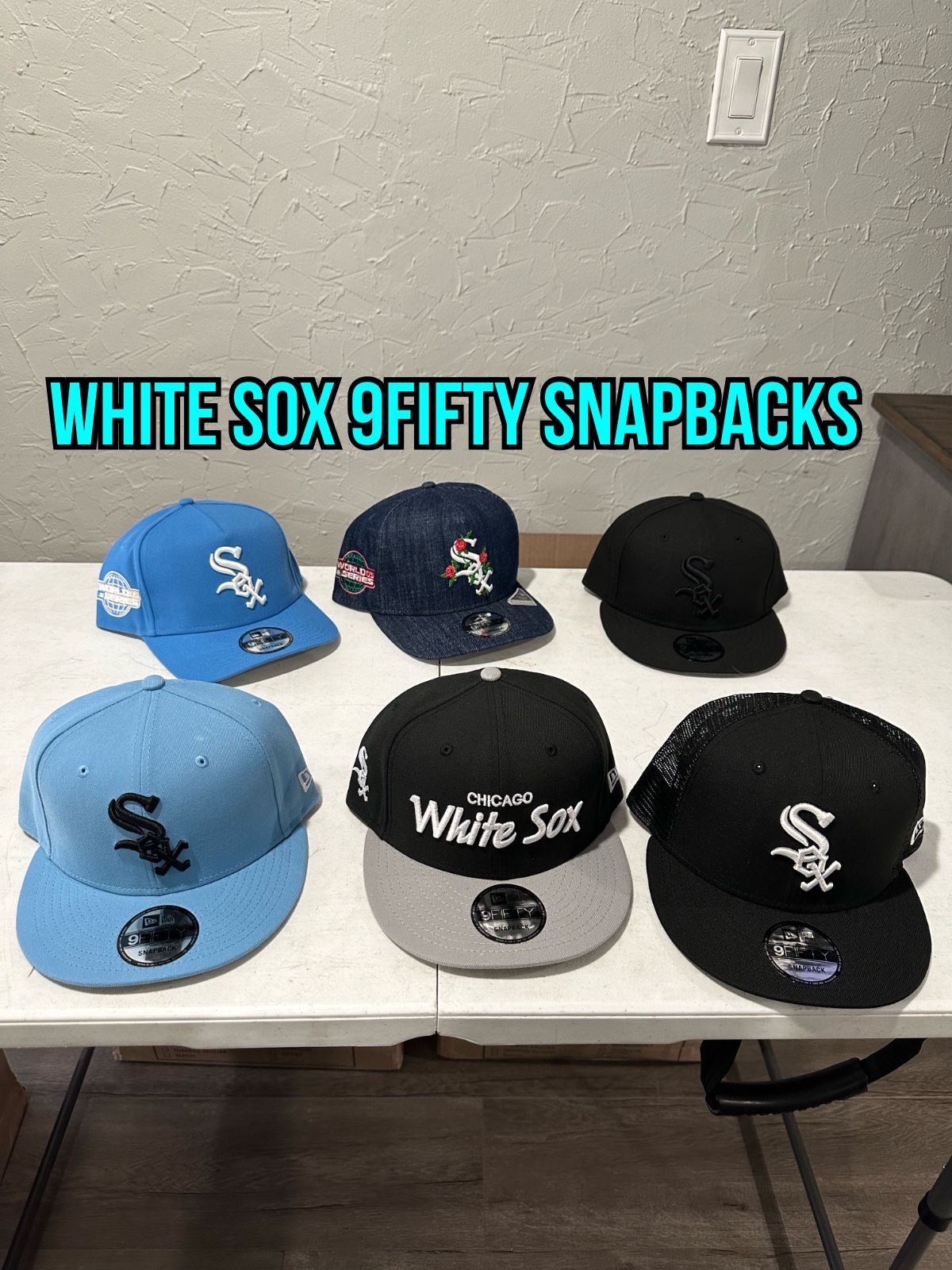 MLB New Era Chicago White Sox Blue And Black 9fifty SnapBack Hats