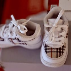 Custom Burberry Air Force 1 Toddler Nikes 