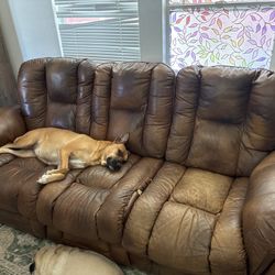 Brown Leather Recliner
