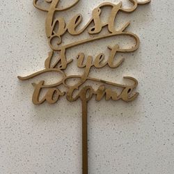 Gold Cake Topper 