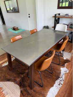 West Elm Stainless Steel Dining Table – Seats 6-8 $500 OBO