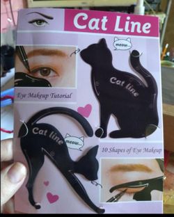 New! Cat Eye Cat Line Stencils For Eyes 