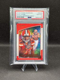 Nick Chubb Rookie Gridiron Kings PSA 10 POP 7
