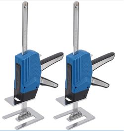 RELIANCER 2PCS Labor Saving Arm Jacks W/Woodworking Clamp & Anti-Slip Rubber Pad, Hand Lifting Tool, 440lbs Capacity, Carbon Steel Furniture Jack Lift