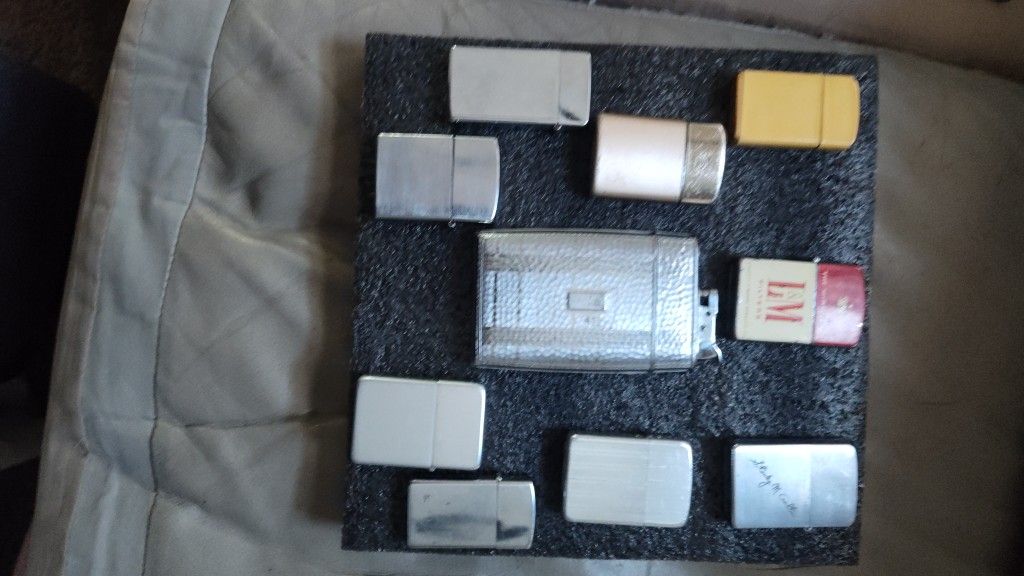 9Vintage Zippo Type Lighters