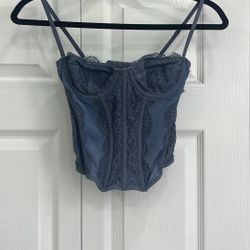 Blue Corset Top