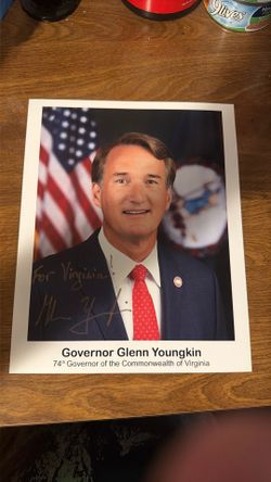 Glenn Youngkin Signed Photo (Governor)