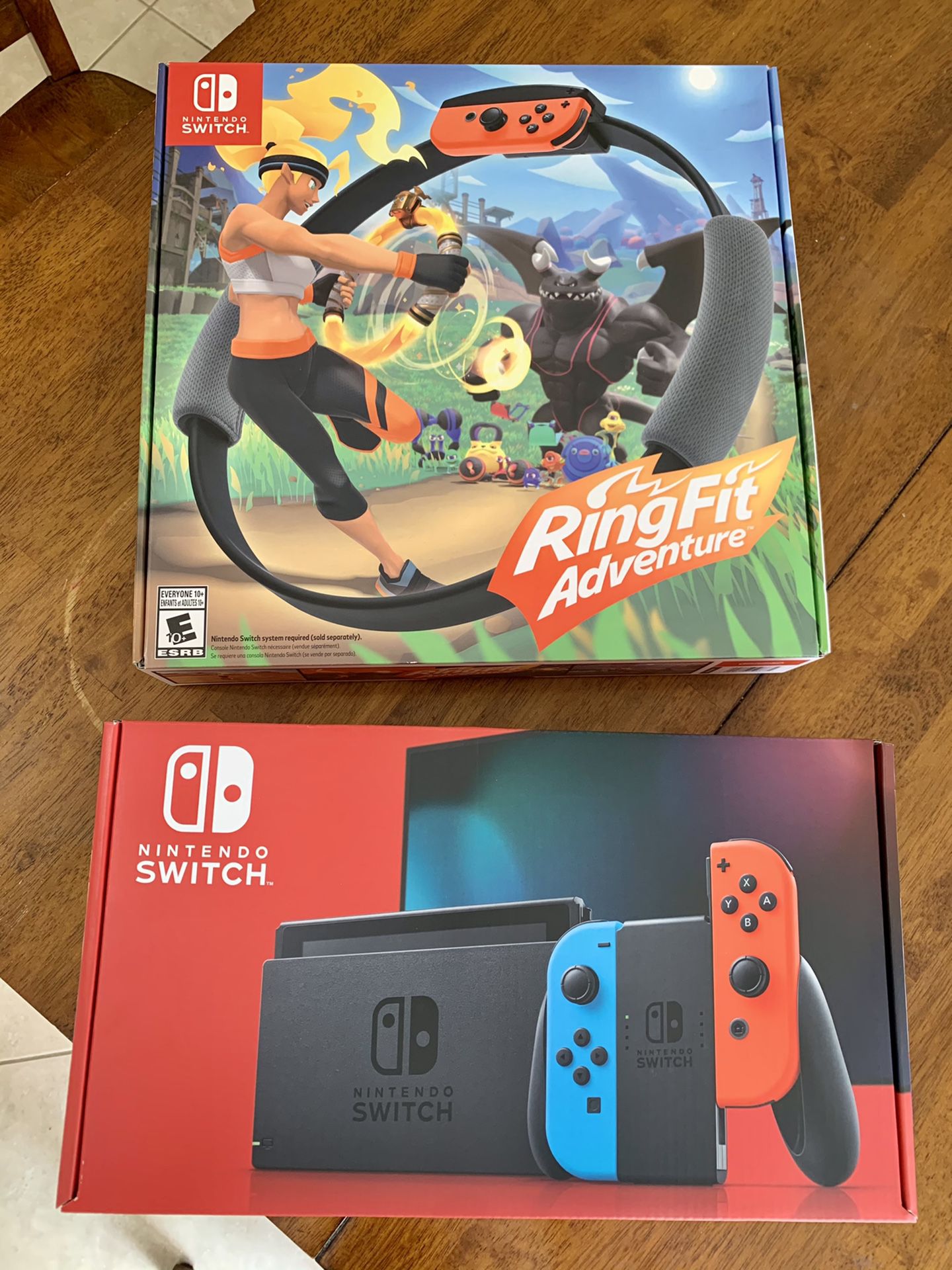 Nintendo Switch and Ring Fit Adventure