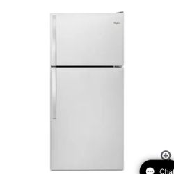 Whirlpool 30 Inch Wide 18.2 Cu. Ft. Top Mount Refrigerator with Frameless Glass Shelves