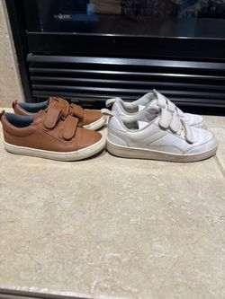 2 pairs toddler shoes size 10 and 12