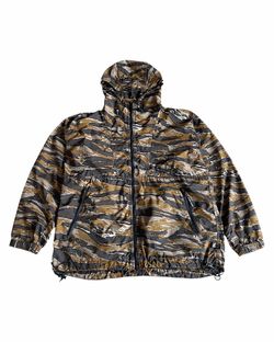 Hysteric Glamour Tiger Camo Embroidery Rock Logo Windbreaker Jacket Size: L