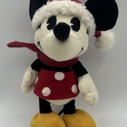 Christmas Minnie Mouse 8” Stuff Plush Animal Vintage Look Stocking Stuffer