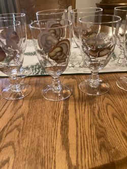 8 Spode Fall Drinking Glasses 