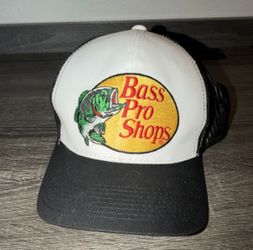 Bass Pro Shops Trucker Hat Mesh Back Adjustable Embroidered Fish Logo OS
