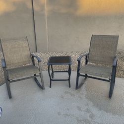 Patio Furniture-2 Rockers With Table