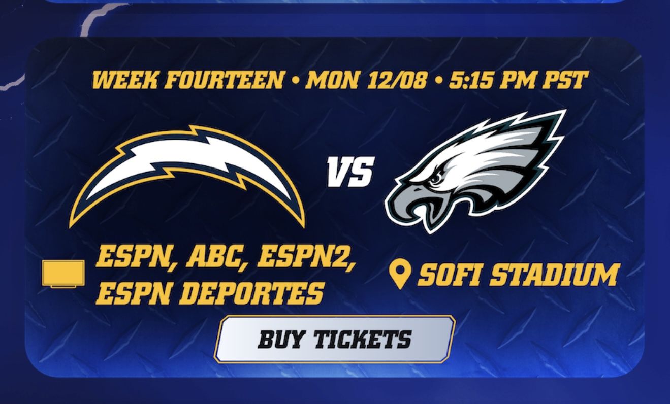 Eagles Vs Chargers 12-8-25