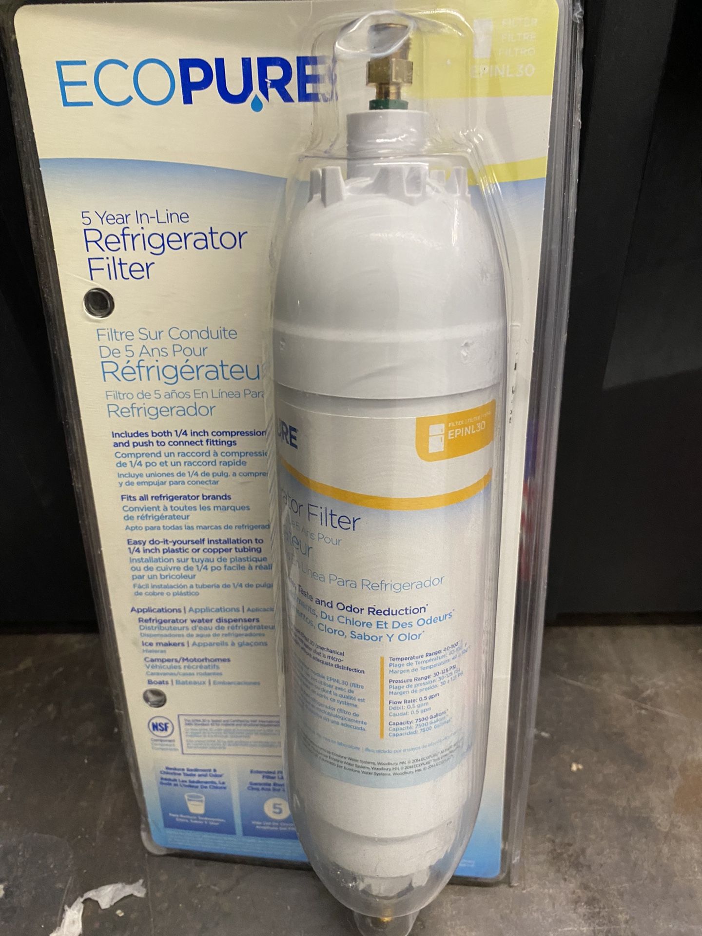 EcoPure Refrigerator Filter (5 Year)