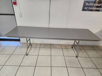 Gray Rectangular Folding Table