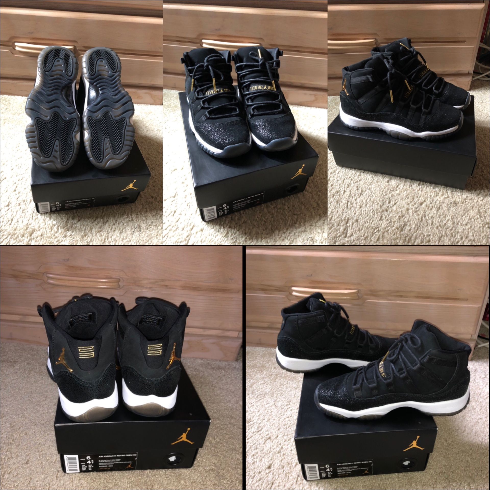 Air Jordan 11 .. SIZE 4.5y “Premium Heiress Black Stingray”