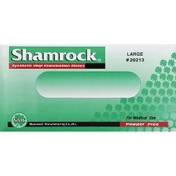 Shamrock synthetic vinyl examination gloves