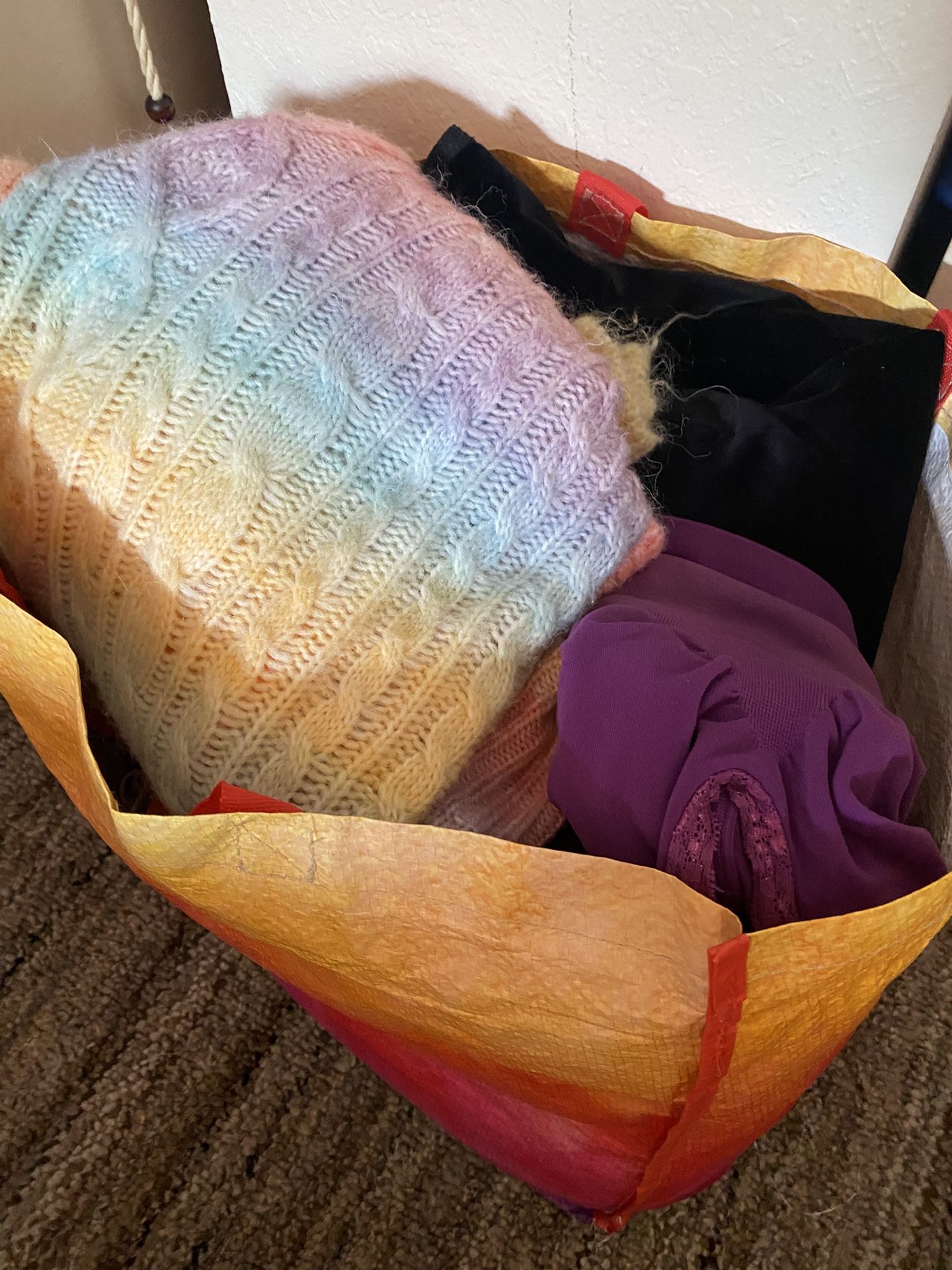 Queen Comforter W/ Assorted Women’s clothes