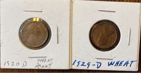 1920-D  Lincoln Cent 1929-D Wheat Penny