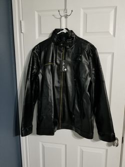 Large leather jacket new
