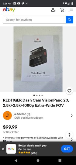Brand New REDTIGER VISIONPANO 2.0 TOUCHSCREEN DASHCAM $70 OBO