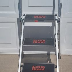 3 step little giant Aluminum folding step ladder like new