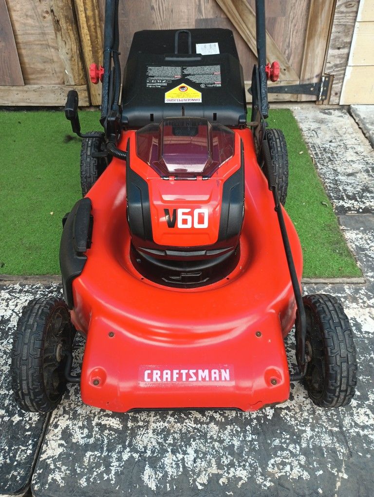 CRAFTSMAN 60 VOLT LAWN MOWER AND 20 VOLT WEED EATER