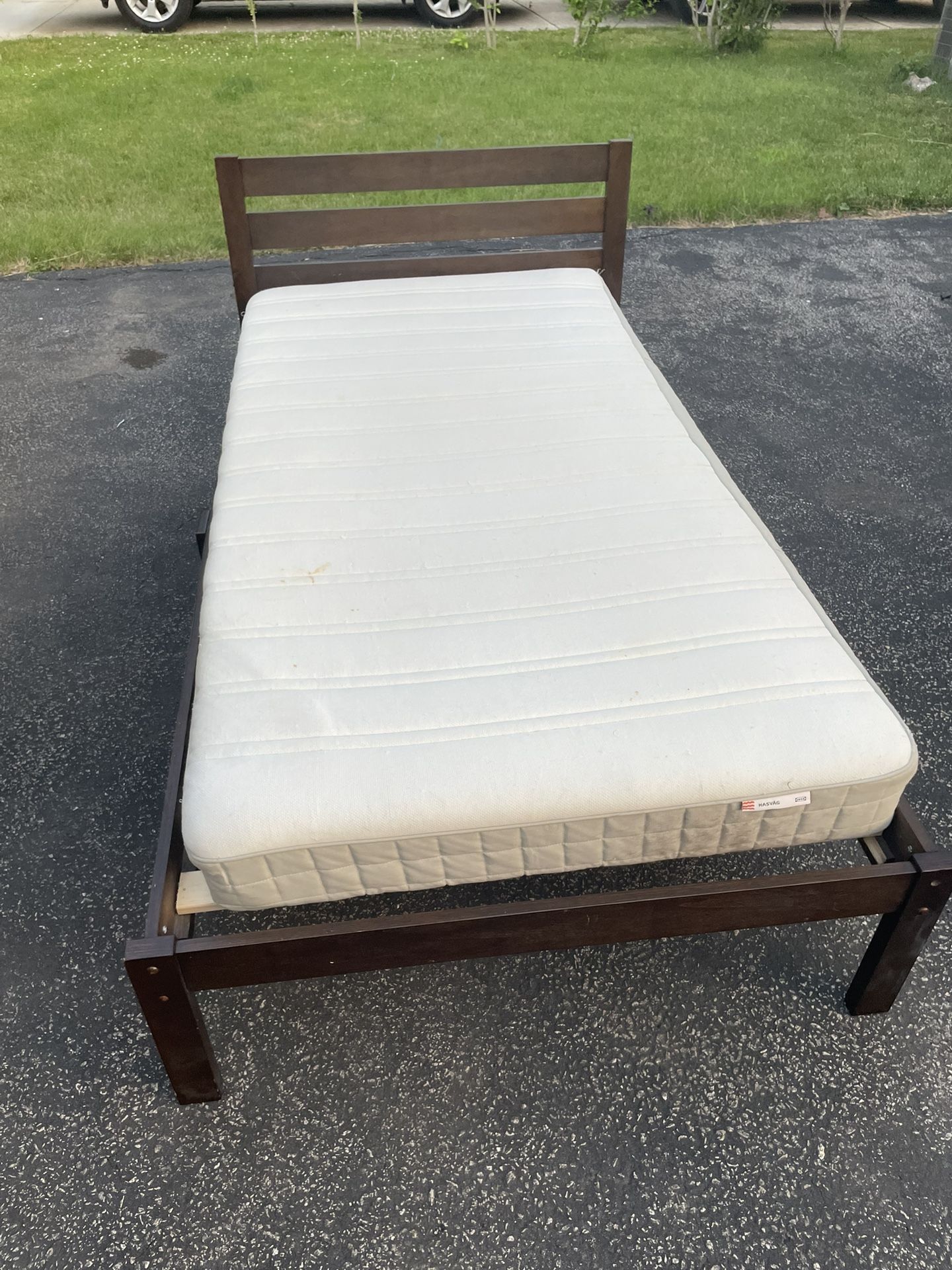Twin Sized Bed Frame And Mattress Set