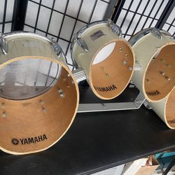 Yamaha Power Lite Marching Tenor Quad Set with Large Lot of Hardware & Tension Rods