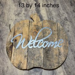Fall Pumpkin Wood Decoration Sign