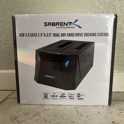 Sabrent USB 3.0 SATA 2.5""-3.5"" Dual Bay Hard Drive Docking Station