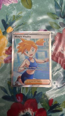 Misty's Vitality Full Art Holo 111/084 Pitch Black Ultra Rare NM English