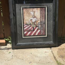 Kitchen Art with Frame 