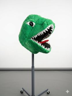 Giant Plush Dinosaur Mask Costume Head - Great Condition